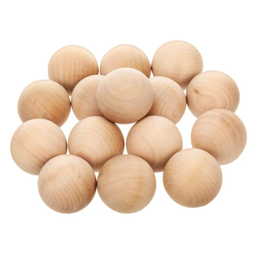 DIYEAH 1 Satz Kugel Aus Massivem Holz Dekorative Holzkugeln Unvollendete Holzkugel Diy-ball Holzformen Holzkugeln Ohne Loch Schmuckherstellung Aus Holzperlen Runde Kugel Khaki Muhe 15st von DIYEAH