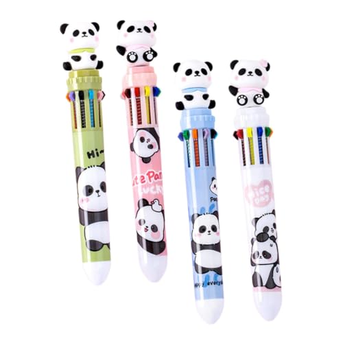 DIYEAH 1 Satz Kugelschreiber Mit 10 Farben Süße Stifte Kawaii Panda Bleistift Panda Kugelschreiber Stifte Für Zeichnungen Zeichenstifte Für Den Haushalt Tragbarer Schreibstift 4 Stück von DIYEAH