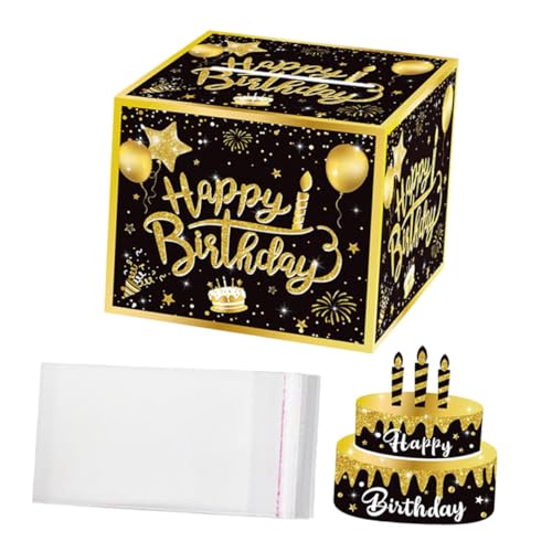 DIYEAH 1 Satz Lotterie-geschenkbox Geldabholung Zum Geburtstag Alles Zum Geburtstag Geld Glückliches Kit Herausziehen Geldkuchen-ausziehset Geburtstagsgeld Geburtstagskasse Papier von DIYEAH