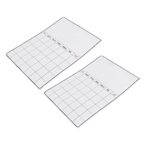 DIYEAH 1 Satz Magnetischer Zeitplan Magnetischer Essensplaner Magnetischer Notizblock Für Den Kühlschrank Magnetisches Whiteboard Magnetische Tafel Planke Umweltfreundlicher Gummi 2st von DIYEAH