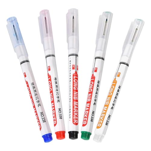 DIYEAH 1 Satz Markierstift Mit Langer Spitze Whiteboard-marker Schwarze Stifte Multipack Markierungsstift Lackmarker Werkzeug Markierung Für Den Bau Marker Für Metall Kohlenstoffstahl 5st von DIYEAH