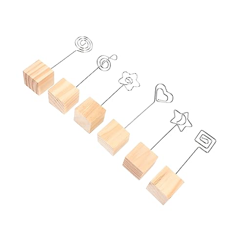DIYEAH 1 Satz Nachrichtenordner Quadratischer Ständer Tischnummernhalter Schreibtischhalter Dekor Staffelei Ständer Tisch Nachrichtenclip Bildpräsentationsständer 6 Stück von DIYEAH