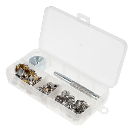 DIYEAH 1 Satz Nietdruckknopf Setter Snap-Tool-Kit Marine-Befestigungssatz Schlüssel Zange ersatzteile für gartenmöbel klappverschluss Boot-Snap-Kit Druckknöpfe aus Segeltuch Metall Silver von DIYEAH