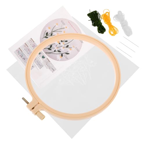 DIYEAH 1 Satz Organza-Stickerei kleine Schachteln mit Deckel Leinwandschmuck Zubehör schmücken Schmuckbeutel mit Kordelzug embroidery set hand made Stickgarn-Kit DIY-Sticksets Plastik von DIYEAH