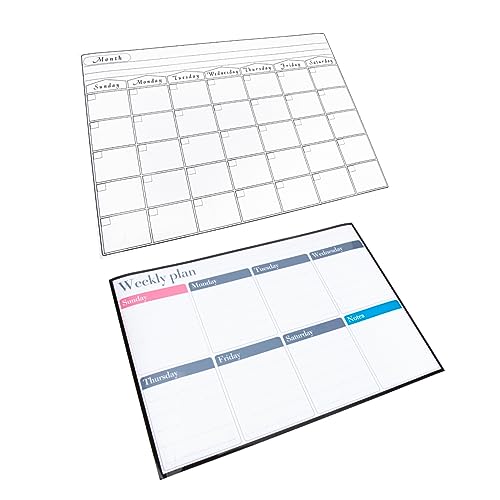 DIYEAH 1 Satz Planer-Kalender-Aufkleber Markierungen weiße Tafel Notizblock write board kühlschrank magnete Nachricht Notiztafel Magnetisches Whiteboard für den Kühlschrank das Haustier von DIYEAH