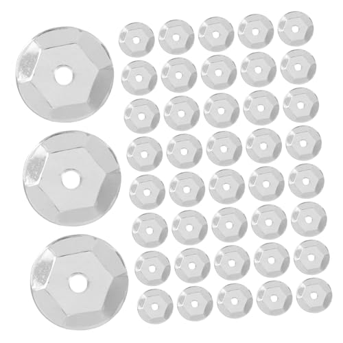 DIYEAH 1 Satz Plastik Pailletten Runde Pailletten Dekorative Pailletten Bunte Pailletten Metallische Pailletten Runde Lose Pailletten Bulk-pailletten Pailletten Nähen Pvc Silver 800 Stück von DIYEAH