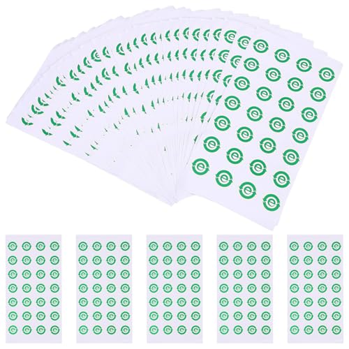 DIYEAH Nachhaltige Verpackung: 500 Stück Recycling-aufkleber Selbstklebende Runde Etiketten Für Elektronische Produkte Hochfest Wiederverwendbar von DIYEAH