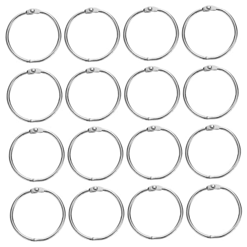 DIYEAH 1 Satz Ringbuch-ring Aufklappbare Ringe Draht Schlüssel Schlüsselketten Ordnertrenner Lose Blattringe Aktivitätsringe Ringbinder Paper Rings Clipringe Buchbinder Metall Silver 20st von DIYEAH