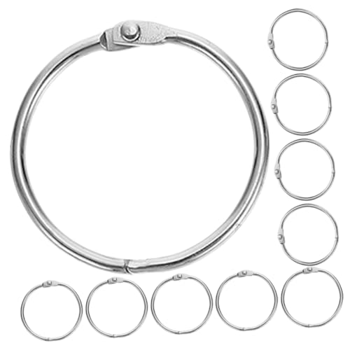 DIYEAH 1 Satz Ringbuch-ring Schlüsselring-clips Schlüsselbund Flexible Buchringe Ringe Zum Binden Von Notizblöcken Bindering Aktivitätsringe Ringbinder Buchbinder Metall Ring Silver 20st von DIYEAH