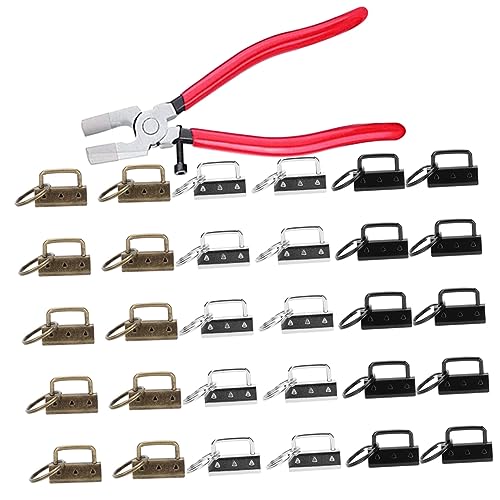 DIYEAH 1 Satz Schlüsselring-Endstückclip Auto Gürtel Perlen Bausatz Kette handhaben bookmarks book marks armbandage armbinde klemmzwingen metall Armband Schlüsselanhänger Bundclips Eisen von DIYEAH