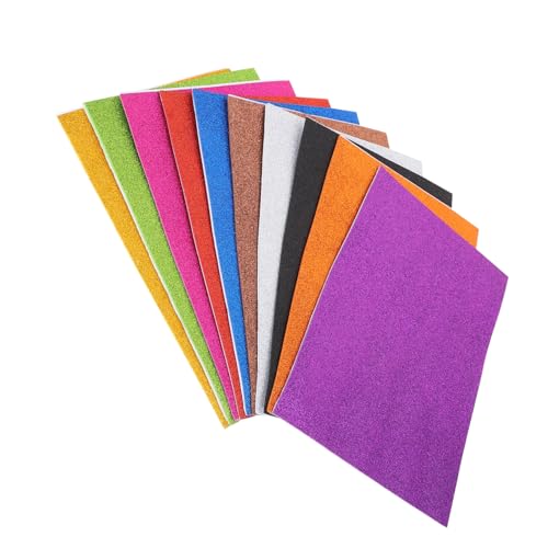 DIYEAH 1 Satz Schwamm Glitzerpapier Bastelset Basteln Für Verpackungspapier Kraft Paper Kunstpapier Helles Farbiges Papier Bastelzubehör Aus Papier Diy-papier Colorful 10st von DIYEAH