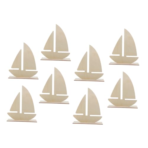 DIYEAH 1 Satz Segelschiffmodell Aus Holz Diy Segelboot Bastelset Holz Segelboot Modell Kinder Bastelset Boot Modellbau Holzboot Bastelboot Für Kinder Diy Holzboot-bausätze Beige 8st von DIYEAH