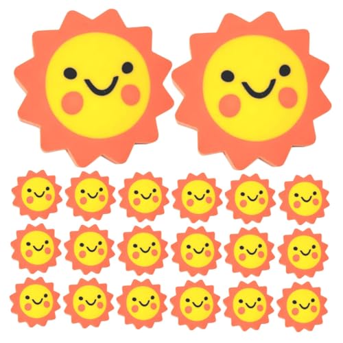 DIYEAH 1 Satz Sonnenblumen-radiergummi Süße Radiergummis Kawaii Süße Mini-radierer Tier Radiergummis Für Kinder Radiergummi Mit Bleistiftspitze Kleine Radiergummis Orange 50 Stück von DIYEAH