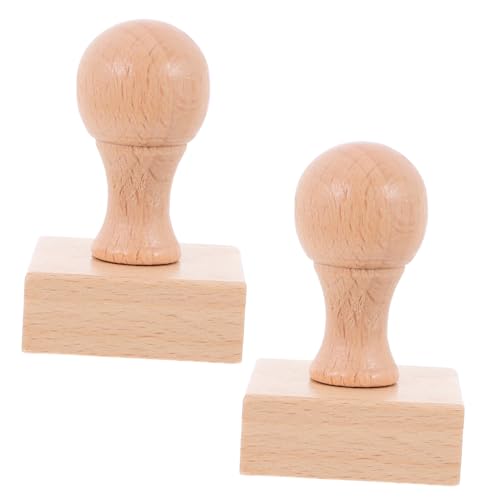 DIYEAH 1 Satz Stempel Für Kinder Dekorative Tagebuchstempel Handgefertigter Holzstempel Dekorativer Holzstempel Stempel Zum Basteln Holzstempel Selber Machen Bürostempel Hölzern Beige 2st von DIYEAH