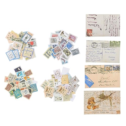 DIYEAH 1 Satz Stempelaufkleber Selber Machen Sammelalbum Porto Briefmarkenaufkleber Für Postkarten Scrapbooking Sticker Scrapbook Stickers Bastelaufkleber Handkontoaufkleber 184 Blatt von DIYEAH