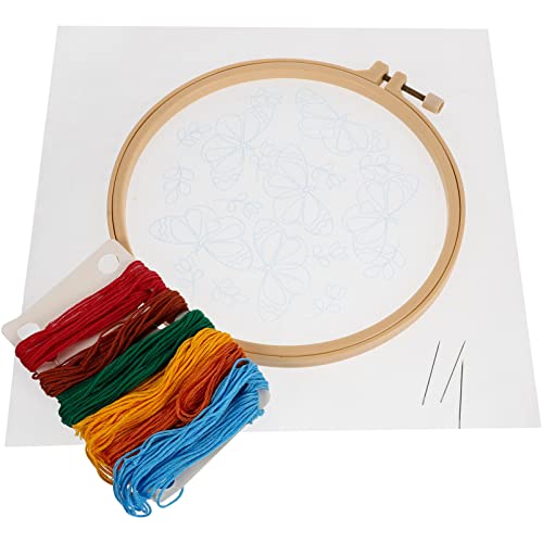 DIYEAH 1 Satz Stickerei-Kit Armbänder Stanznadel zum Sticken Bausatz Stickrahmen Stickzubehör Stoff embroidery set handgemachtes Bastelset dekoratives Stickset Aluminiumlegierung Colorful von DIYEAH