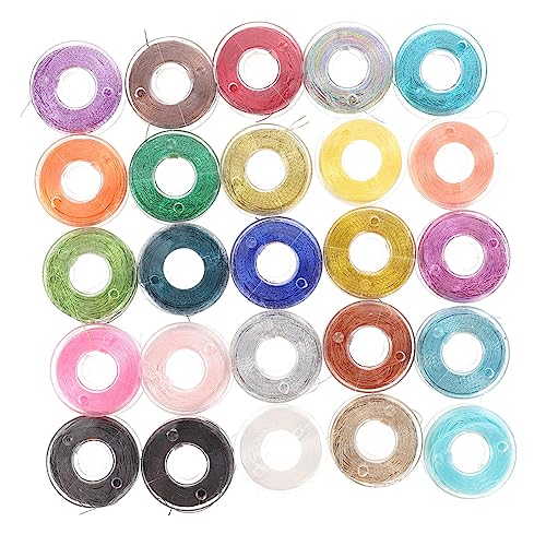 DIYEAH 1 Satz Stickgarn Einfädler Nähmaschinenfaden Fäden Embroidery Thread Nähgarn Stickereien Bastelzubehör Zum Nähen Diy-thread Bunter Nähfaden Polyester 25 Stück von DIYEAH