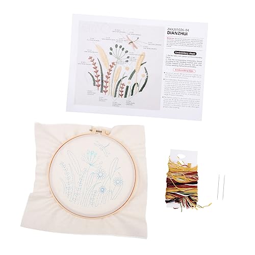 DIYEAH 1 Satz Stickmaterialpaket Stickbuch Bausätze Stickrahmen Stickerei-Starter-Kit Stickerei-Kits embroidery kit home decor werkzeug Materialien Stickerei Stickerei-Versorgung Leinen von DIYEAH