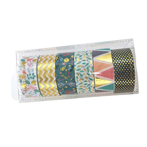 DIYEAH 1 Satz Taschenklebebandstreifen Verpackungsband Doppelseitiges Bastelband Malerklebeband Farbspender Klebeband Zum Nachfüllen Scrapbook Farbband Farbige 6 Rollen von DIYEAH