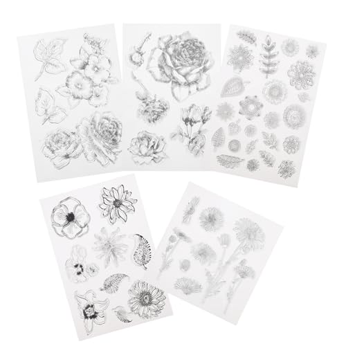 DIYEAH 1 Satz Transparenter Silikonstempel Kinderstempel Kiddostempel Lustige Stempel Hausdekoration Dekorationswerkzeuge Anzeige Braune Karte Diy Liefert Klare Briefmarken Kieselgel 5st von DIYEAH