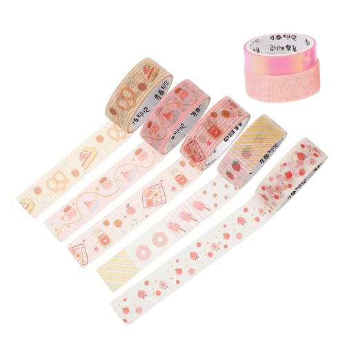 DIYEAH 1 Satz Washi-tape Washi Klebeband Diy-dekoration Geschenkdeko Geschenkverpackung Washi-klebeband Selbstklebende Diy-klebebänder Tagebuchband Bastelband Japanisches Papier 7 Rollen von DIYEAH