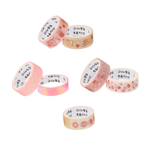 DIYEAH 1 Satz Washi-tape Washi Klebeband Diy-dekoration Washi-klebeband Geschenkband Handwerk Tape Druckband Scrapbook-klebeband Scrapbook-dekor Planerband Japanisches Papier 7 Rollen von DIYEAH