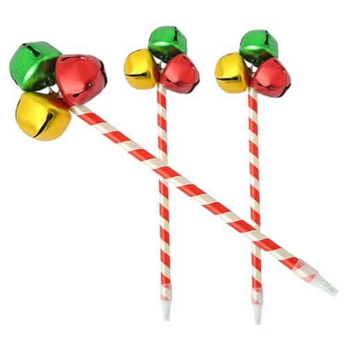 DIYEAH 1 Satz Weihnachtsglockenstift Jingle Bell Kugelschreiber Weihnachtsgeschenke Stift Mit Glockenmotiv Weihnachtsstift Für Büro Weihnachts-glöckchen-stift Weihnachtsfeiertagsstift 3st von DIYEAH