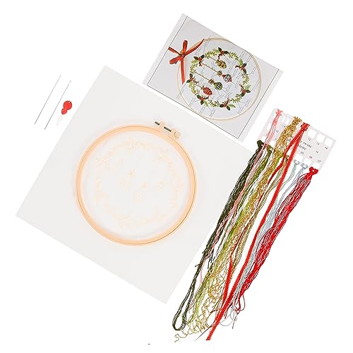 DIYEAH 1 Satz Weihnachtskreuzstich Kunst-Kit Bastelsets Stoff häkeln Bausätze embroidery kit embroidery set kunsthandwerkliche Stickereien stickzubehör selber machen Baumwollkleidung von DIYEAH