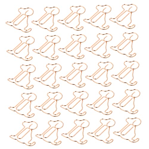 DIYEAH Rose Gold Welpen Hund Büroklammer Metall Cartoon Kennzeichnung Clip 50pcs Schule Liefert von DIYEAH