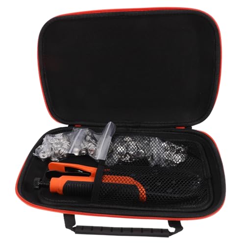 DIYEAH 1 Satz Werkzeugkasten Werkzeugset Snap-Werkzeugsatz Reparatur- und DIY-Set Schnappzange Druckknöpfe für Kleidung Druckknöpfe für Stoff Set mit robusten Druckknöpfen Metall Orange von DIYEAH