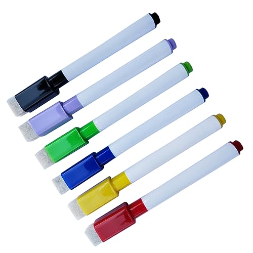 DIYEAH 1 Satz Whiteboard-stifte Weißer Markierungsstift Whiteboardstift Boardmarker Whiteboard Stifte Magnetisch Löschbare Markierungen Weißer, Trocken Abwischbarer Marker 6st von DIYEAH