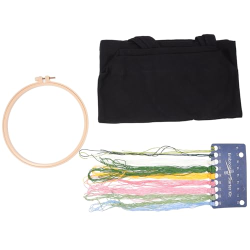 DIYEAH 1 Satz bestickte Tasche aus Segeltuch große Tragetasche aus Segeltuch Handtaschen für Frauen ästhetische Tragetasche embroidery kit Stickset DIY-Einkaufstasche lässige Handtasche von DIYEAH