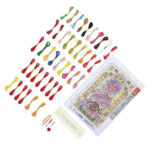 DIYEAH 1 Satz des reichtums kreuzstich Bausatz Nadeln Nähen Armbänder Herstellung stickmotive embroidery kit knit set werkzeug Stickset für Anfänger Kreuzstich-Set Baumwollkleidung von DIYEAH