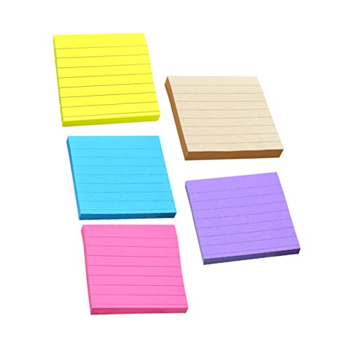 DIYEAH 1 Satz gestreiftes Notizpapier Wasserdichte Notizblöcke klebriger Memo-Post Klebstoff selbstklebende Notizblöcke sticky notes book briefpapier set marker Memo-Aufkleber Post-Memos von DIYEAH