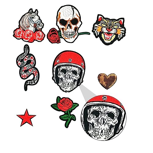 DIYEAH 1 Satz -patch Aufnäher Aufkleber Kleidung Dekoration Spinnenaufkleber Punk-aufkleber Blumenbeet Charm-stoff-patch Stoff-polyester-vliesstoff 9st von DIYEAH