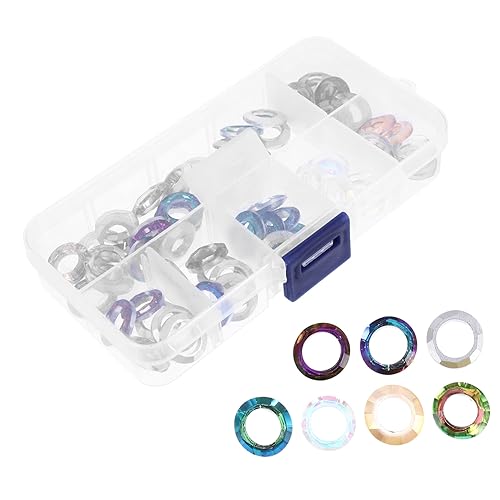 DIYEAH 1 Schachtel Kreis Engel Ring Bretter Kleidung Medaillon Halskette hand schmuck schmuckherstellung schmuckwerkzeug Nagelkunst-Anhänger handgefertigtes Accessoire Ohrringe Glas von DIYEAH