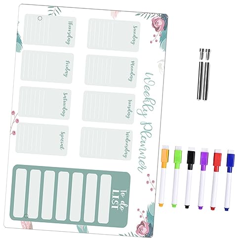 DIYEAH 1 Set Acryl Tisch Wochenplanung Notiztafel Whiteboard Für Schreibtisch Pinnwand Staffelei Trocken Abwischbarer Tisch Trocken Abwischbare Tafel Memoboard Kreidetafeln von DIYEAH