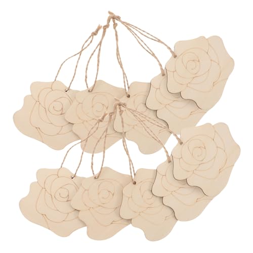 DIYEAH 1 Set Holzausschnitte Blumen Holzausschnitte Holzblumen Zum Basteln DIY Holzscheiben DIY Holzblume Blanko Holzspäne Graffiti Basteln von DIYEAH