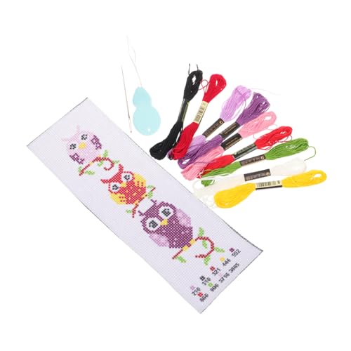 DIYEAH 1 Set Kreuzstich Lesezeichen Nähmaschine Stickgarn Stickerei Für Anfänger Stichsets Für Erwachsene Stickset Für Stoff Kreuzstich Sets Stick Lesezeichen Stoff von DIYEAH