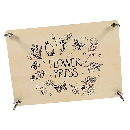 DIYEAH 1 Set Pressset Blumen Bausatz Pflanzen Blumenaufkleber DIY Basteln Gartenspielzeug Pressrahmen Mini Presssets Papierherstellungsset Spielpressen Prägegerät Holz von DIYEAH