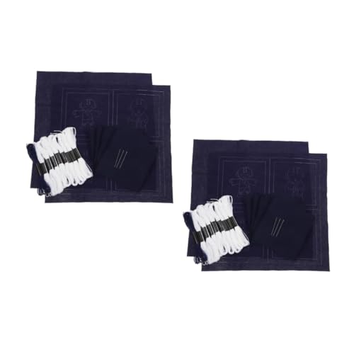 DIYEAH 1 Set Stickmaterialpaket Stickset Anfänger Sashiko Untersetzer Set Mönch Sashiko Stickerei Sashiko Stickerei Teetisch Untersetzer DIY Tee Untersetzer Blauer von DIYEAH