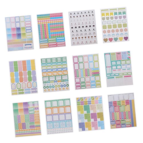 DIYEAH 1 Set Wochenplan Sticker Notizblätter Selbstklebende Dekorative Memo Notizen Für Planer Und Kalender Sticker Pad Für Tägliche Planung Und Organisation von DIYEAH