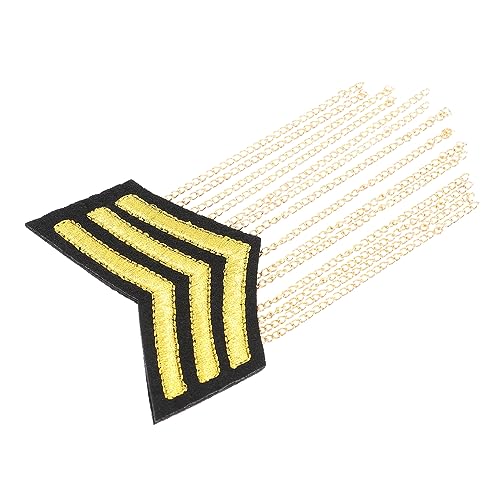 DIYEAH 1 Stk Schulterklappen Goldrand Schultermarkierungsdekor Tasche Jahrgang Epaulette Halter fringe quasten Tassel Fransen Epaulette Schulterabzeichen mit Quaste Stoffstickerei Golden von DIYEAH