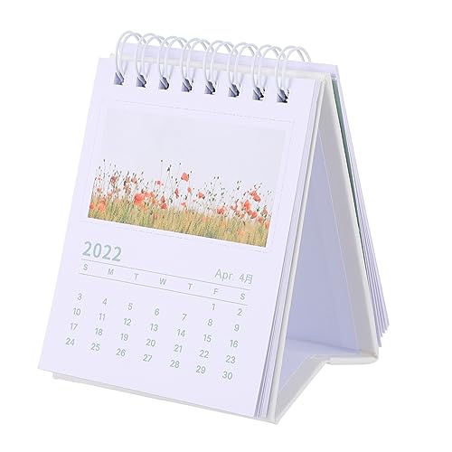 DIYEAH 1 Stück 2022 Tischkalender 2022 Mini-Tischkalender auf Staffelei Bürokalender persönlicher kalender büro kalender Büro kleiner Kalender Schreibtisch kleiner Tischkalender Papier von DIYEAH