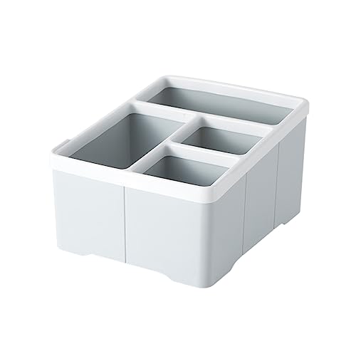 DIYEAH 1 Stück Karton Aufbewahrungskiste Tischplatte Tischorganisator Desktop- Aufbewahrungskorb Für Die Arbeitsplatte Desktop-Finishing-Container Pp Blue von DIYEAH