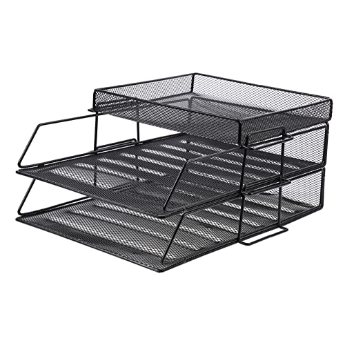 DIYEAH 1 Stück Stapelbarer Aktenständer Briefablage Organizer Büro Dokumenten Organizer A4 Papier Büro Akten Organizer Desktop Organizer Schreibtisch Bücherregal Organizer von DIYEAH