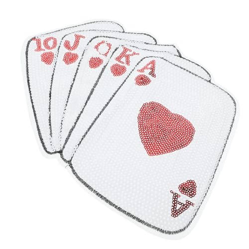 DIYEAH 1 Stück schöner Kleiderpatch mode design Poker decor Kleidung Patch-Poker Kleidungsfleck glänzt Aufkleber-Patch von DIYEAH