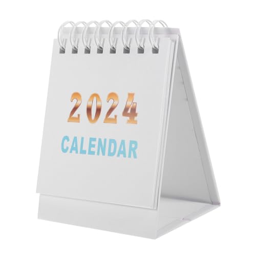 DIYEAH 1 Tischkalender 2024 Magnetischer Kühlschrankkalender, französisch Daumenkino tischkalender basteln schreibtischkalender staffelei deko kreativer Kalender zarter Kalender 2024 Weiß von DIYEAH