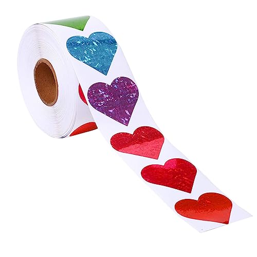 DIYEAH 1 Valentinstag-herz-aufkleber Stock Verpackungen Für Kleinunternehmen Aufkleber-etiketten Punkt Karte Kraft Kreis Mailer Verpackungsaufkleber Farbige Etiketten Dank Papier Colorful von DIYEAH