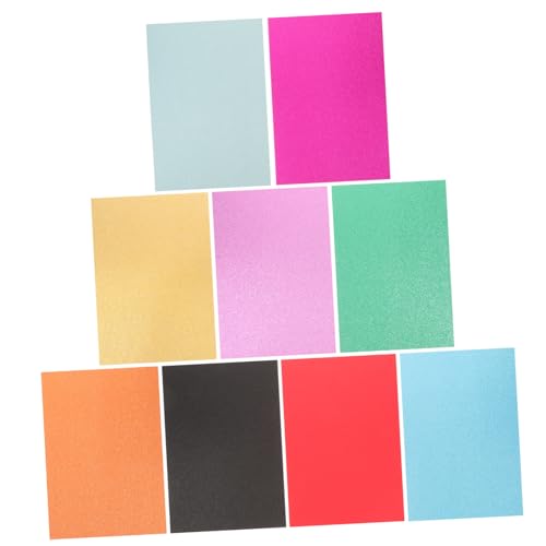 DIYEAH 10 Blätter Kartenvorrat farbig kreativpapier bastel materialien glitter paper Baupapier verschiedene Farben silbernes Glitzerpapier Papier zum Basteln Glitzerpapier-Karton von DIYEAH